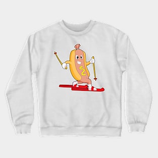 Hotdog Skier Ski Crewneck Sweatshirt